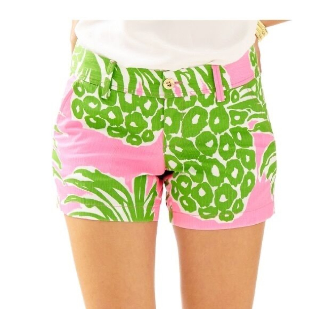 Lilly Pulitzer Pink and Green Women Shorts